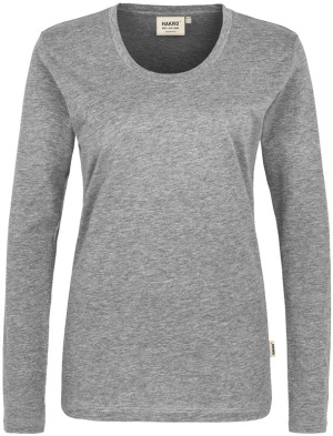 Hakro - Damen Longsleeve Classic (grau meliert)