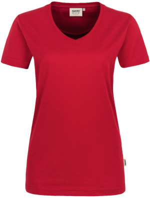 Hakro - Damen V-Shirt Mikralinar (rot)
