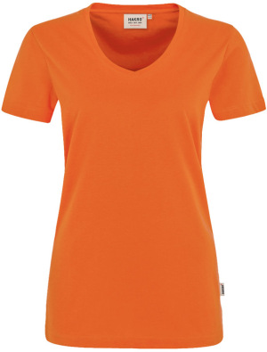 Hakro - Damen V-Shirt Mikralinar (Orange)
