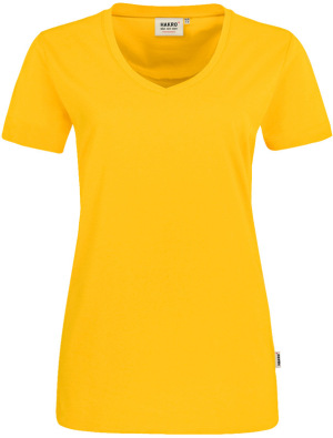 Hakro - Damen V-Shirt Mikralinar (Sonne)