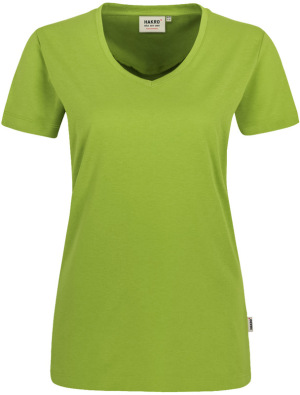 Hakro - Damen V-Shirt Mikralinar (kiwi)