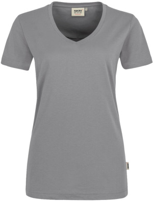 Hakro - Damen V-Shirt Mikralinar (titan)