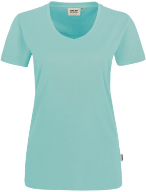 Hakro - Damen V-Shirt Mikralinar (eisgrün)