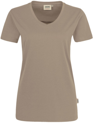Hakro - Damen V-Shirt Mikralinar (khaki)