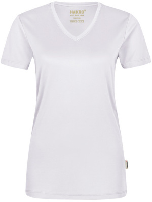 Hakro - Damen V-Shirt Coolmax (weiß)