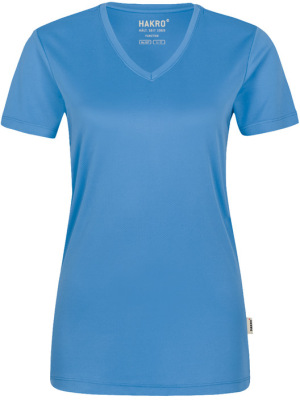 Hakro - Damen V-Shirt Coolmax (malibublau)