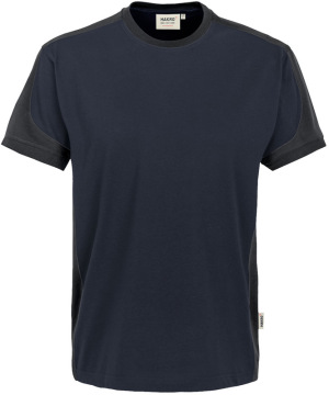 Hakro - T-Shirt Contrast Mikralinar (tinte/anthrazit)