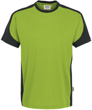Hakro - T-Shirt Contrast Mikralinar (kiwi/anthrazit)