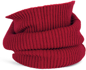 Native Spirit - Eco-friendly unisex merino wool neckwarmer (Hibiscus Red)