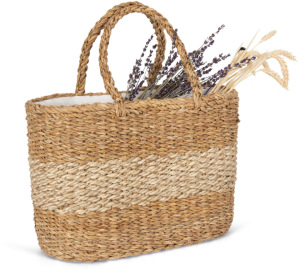 Native Spirit - Eco-friendly Jutetasche aus Seegras (Striped Seagrass Natural / Ecume)