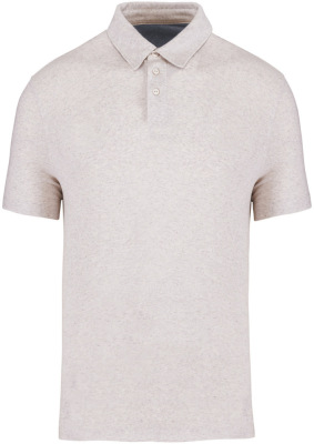 Native Spirit - Eco-friendly men's recycled polo shirt (Recycled Cream Heather)