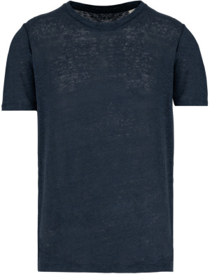 Native Spirit - Eco-friendly Herren-T-Shirt aus Leinen mit Rundhalsausschnitt (Navy Blue)