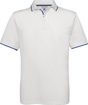 B&C - Polo Safran Sport (White/Royal Blue)