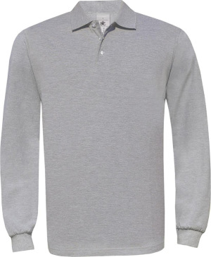 B&C - Polo Safran Longsleeve / Unisex (Heather Grey)