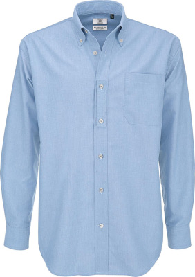 B&C - Shirt Oxford Long Sleeve /Men (Oxford Blue)