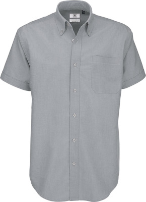 B&C - Shirt Oxford Short Sleeve /Men (Silver Moon (Heather))