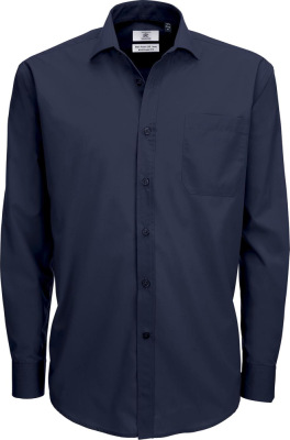 B&C - Poplin Shirt Smart Long Sleeve / Men (Navy)