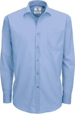 B&C - Poplin Shirt Smart Long Sleeve / Men (Business Blue)