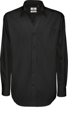 B&C - Twill Shirt Sharp Long Sleeve / Men (Black)