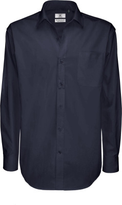 B&C - Twill Shirt Sharp Long Sleeve / Men (Navy)