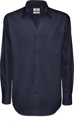 B&C - Twill Shirt Sharp Long Sleeve / Men (Navy)