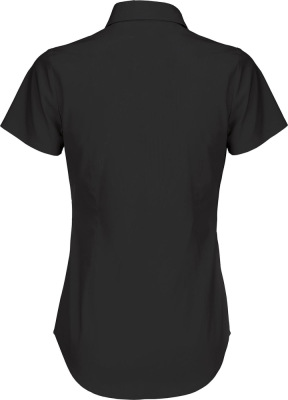B&C - Poplin Shirt Black Tie Short Sleeve / Women (Black)