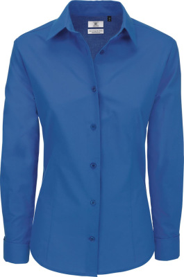 B&C - Poplin Shirt Heritage Long Sleeve / Women (Blue Chip)