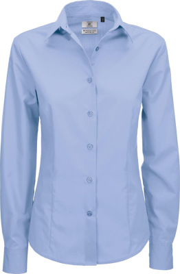 B&C - Poplin Shirt Smart Long Sleeve / Women (Business Blue)