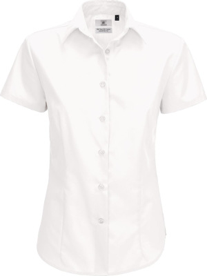 B&C - Poplin Shirt Smart Short Sleeve / Women (White)