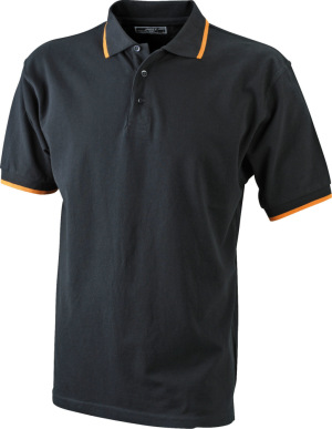 James & Nicholson - Polo Tipping (black/orange)