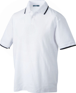 James & Nicholson - Polo Tipping (white/navy)