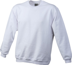 James & Nicholson - Round Sweat Heavy (white)