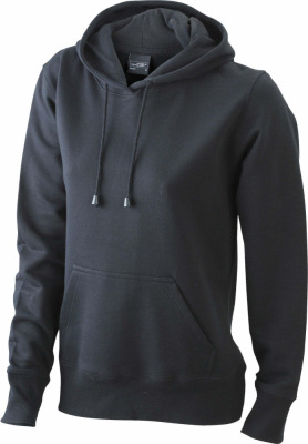 James & Nicholson - Ladies' Hooded Sweat (Black)