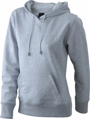 James & Nicholson - Ladies' Hooded Sweat (Grey Heather)