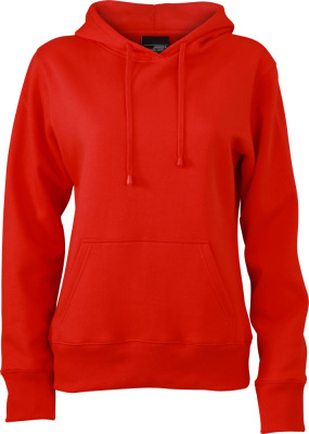 James & Nicholson - Ladies' Hooded Sweat (Tomato)