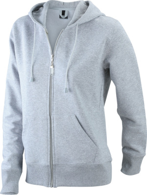 James & Nicholson - Ladies' Hooded Jacket (Grey Heather)