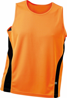 James & Nicholson - Men´s Running Tank (Orange/Black)