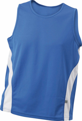 James & Nicholson - Men´s Running Tank (Royal/White)