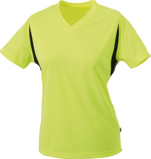 James & Nicholson - Ladies´ Running-T (Fluo-Yellow/Black)