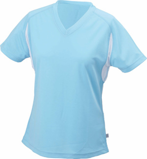 James & Nicholson - Ladies´ Running-T (Ocean/White)