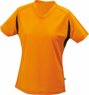 James & Nicholson - Ladies´ Running-T (Orange/Black)