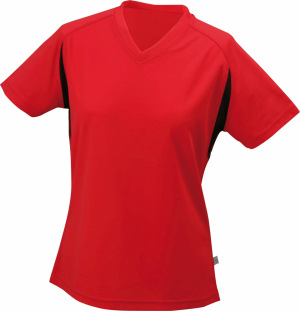 James & Nicholson - Ladies´ Running-T (Red/Black)