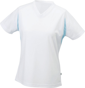 James & Nicholson - Ladies´ Running-T (White/Ocean)