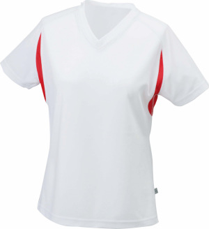 James & Nicholson - Ladies´ Running-T (White/Red)