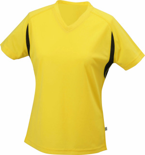 James & Nicholson - Ladies´ Running-T (Yellow/Black)