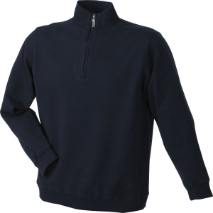 James & Nicholson - Round-Neck Zip (navy)