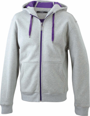 James & Nicholson - Ladies´ Doubleface Jacket (Grey Heather/Purple)