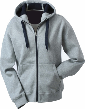 James & Nicholson - Ladies´ Doubleface Jacket (Sports Grey (Heather)/Navy)