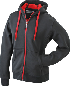 James & Nicholson - Men´s Doubleface Jacket (Black/Red)