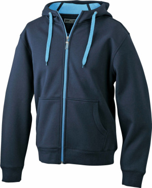 James & Nicholson - Men´s Doubleface Jacket (Navy/Aqua)